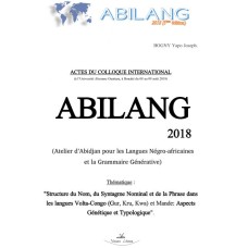 ACTES DU COLLOQUE INTERNATIONAL - ABILANG 2018